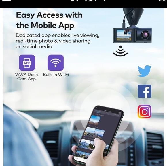 VAVA VA-VD009 2K Dual Dash Cam factory sealed - Picture 8 of 11